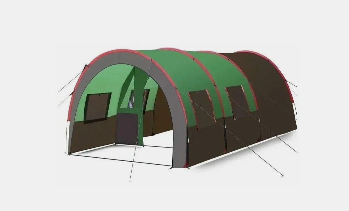 Палатка 5-и местная туристическая кемпинговая тандемная 480х260х200см, 2790
